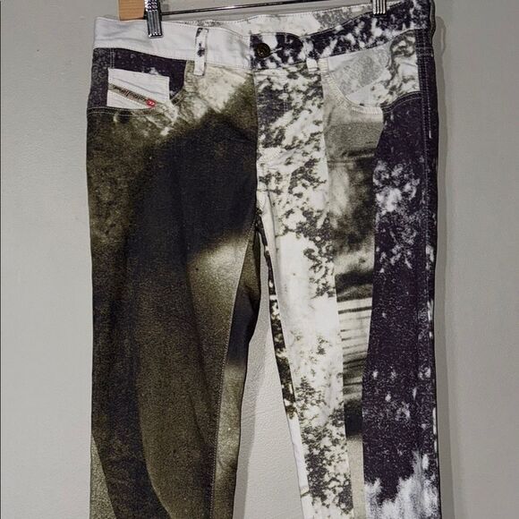Women's Diesel Livier Super Slim Jegging Low Waist Pant Printed 31 - Picture 2 of 12